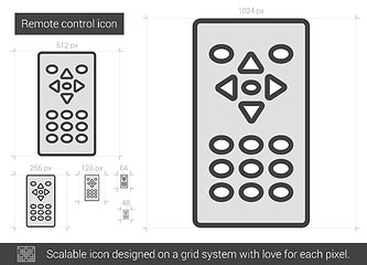 Image showing Remote control line icon.