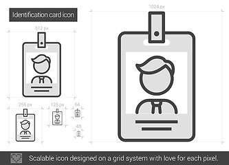 Image showing Identification card line icon.