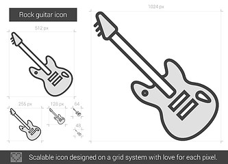 Image showing Rock guitar line icon.