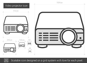 Image showing Video projector line icon.