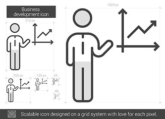 Image showing Business development line icon.