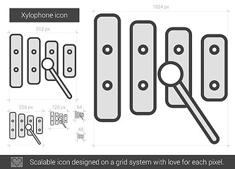 Image showing Xylophone line icon.