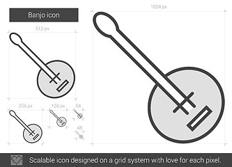 Image showing Banjo line icon.