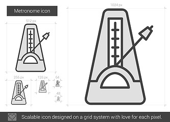 Image showing Metronome line icon.