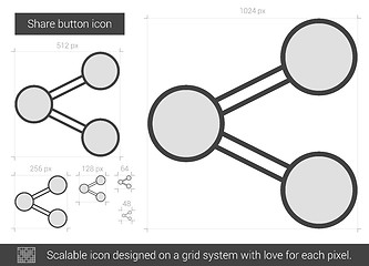 Image showing Share button line icon.