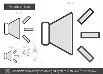 Image showing Volume on line icon.