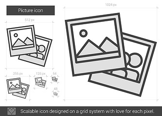 Image showing Picture line icon.