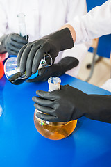 Image showing Experiments in a chemistry lab