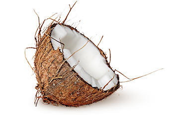 Image showing Half coconut rotated