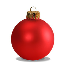 Image showing Red ornament with clipping path