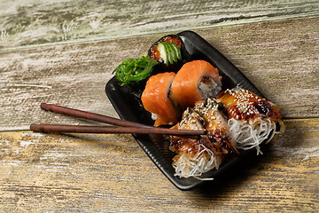 Image showing Japanese Sushi On A Table