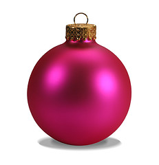 Image showing Pink ornament with clipping path
