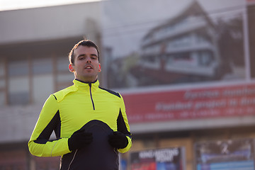 Image showing jogging man portrait