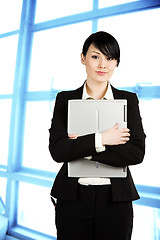 Image showing Businesswoman with laptop