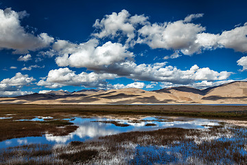 Image showing Lake Tso Moriri in Himalayas. Ladakh, India