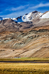Image showing Korzok village at Himalayan lake Tso Moriri, Changthang region, Ladakh
