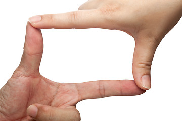 Image showing Finger framing