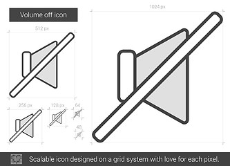 Image showing Volume off line icon.