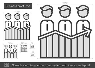 Image showing Business profit line icon.