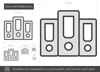 Image showing Document folders line icon.