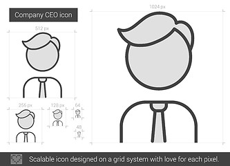 Image showing Company CEO line icon.