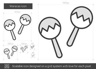 Image showing Maracas line icon.