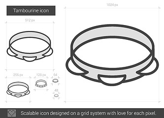 Image showing Tambourine line icon.