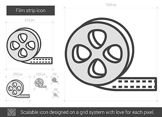 Image showing Film strip line icon.