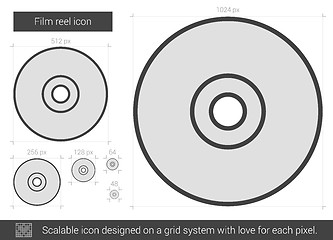 Image showing Film reel line icon.