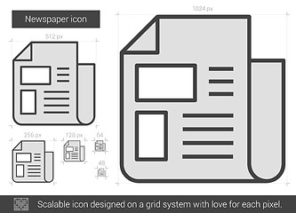 Image showing Newspaper line icon.