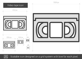 Image showing Video tape line icon.