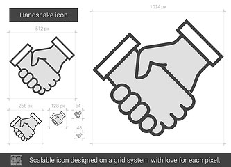 Image showing Handshake line icon.