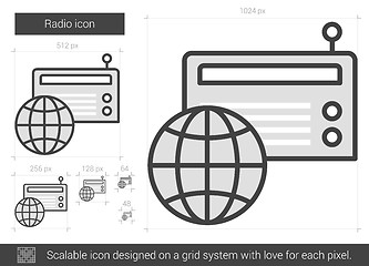 Image showing Radio line icon.