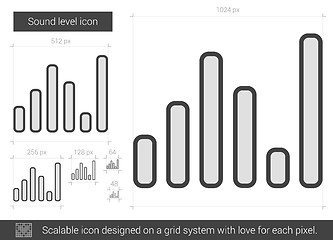 Image showing Sound level line icon.