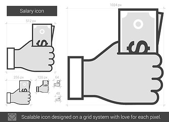 Image showing Salary line icon.