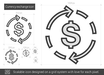 Image showing Currency exchange line icon.