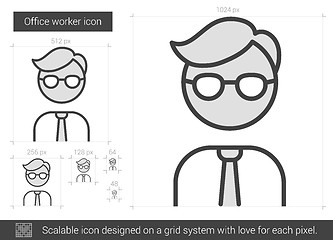 Image showing Office worker line icon.