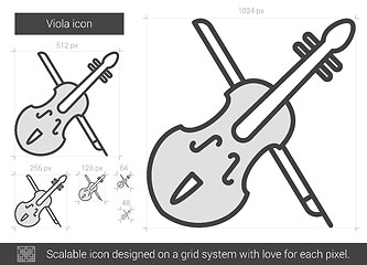 Image showing Viola line icon.