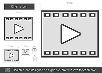 Image showing Cinema line icon.