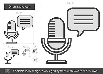 Image showing On air radio line icon.