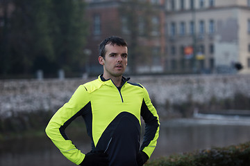 Image showing jogging man portrait