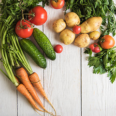 Image showing freshly grown raw vegetables