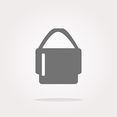 Image showing vector shopping bag icon web button. vector icon. vector button 