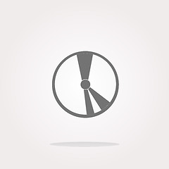 Image showing vector cd disk web icon button. vector icon. vector button 