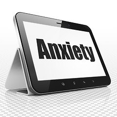 Image showing Healthcare concept: Tablet Computer with Anxiety on display