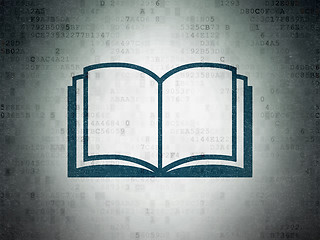 Image showing Education concept: Book on Digital Data Paper background