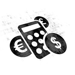 Image showing Business concept: Calculator on Digital background