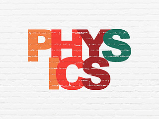 Image showing Learning concept: Physics on wall background