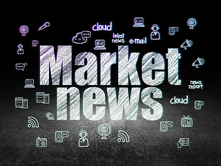 Image showing News concept: Market News in grunge dark room