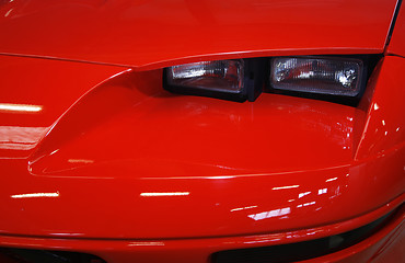 Image showing Detail of a red sports car